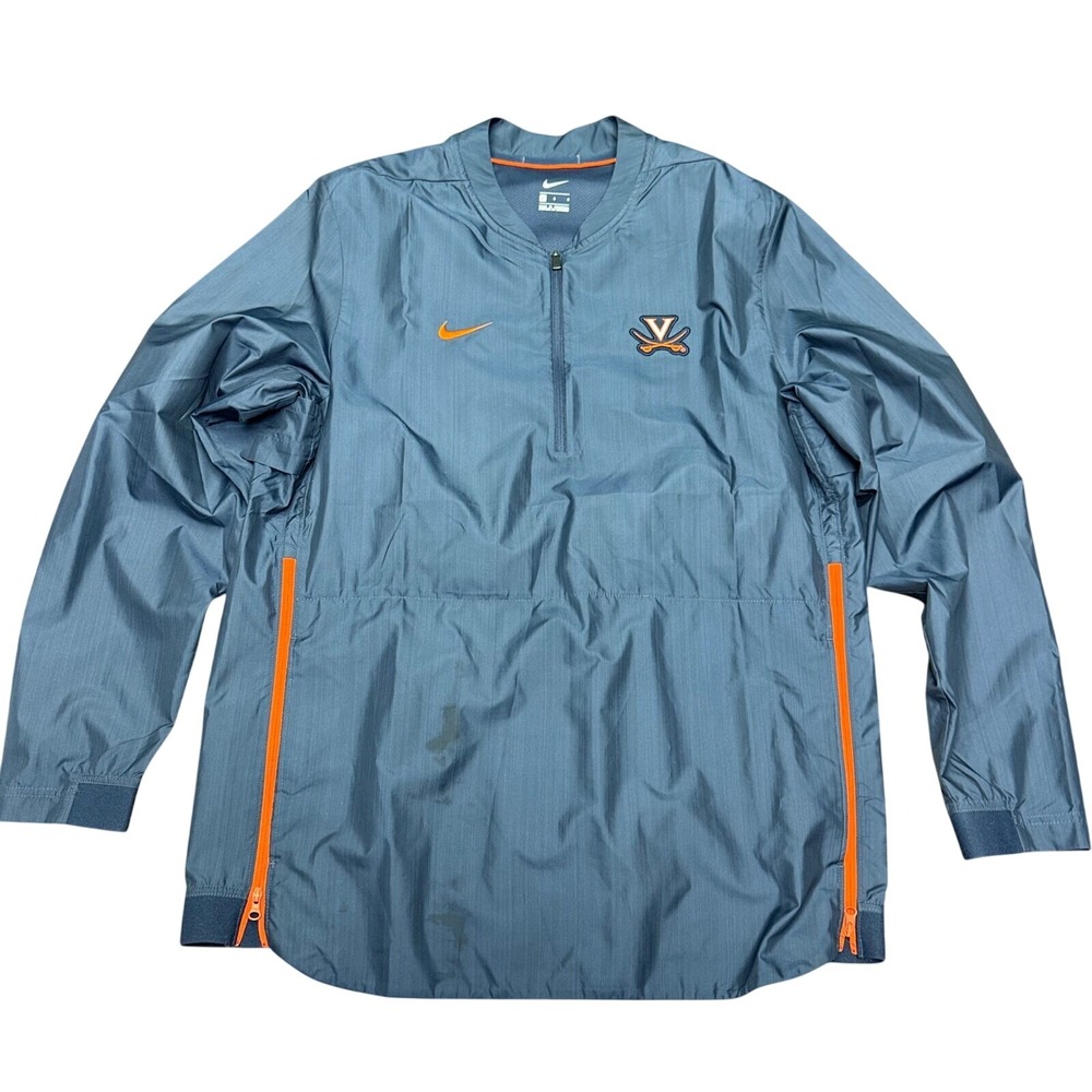 Nike Virginia Cavaliers L 1/4‎ Zip Sideline Windbreaker Jacket Mens Large Blue